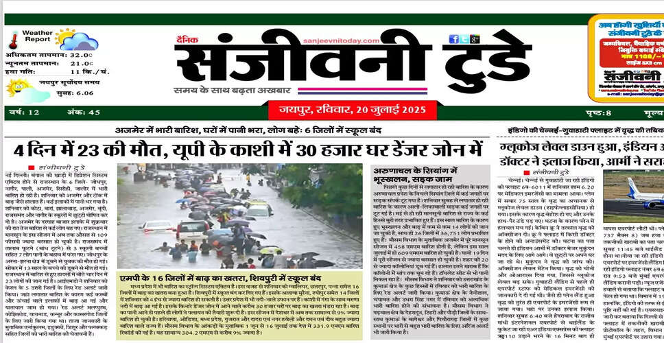 20 जुलाई 2025 का ई-पेपर: आज का अखबार