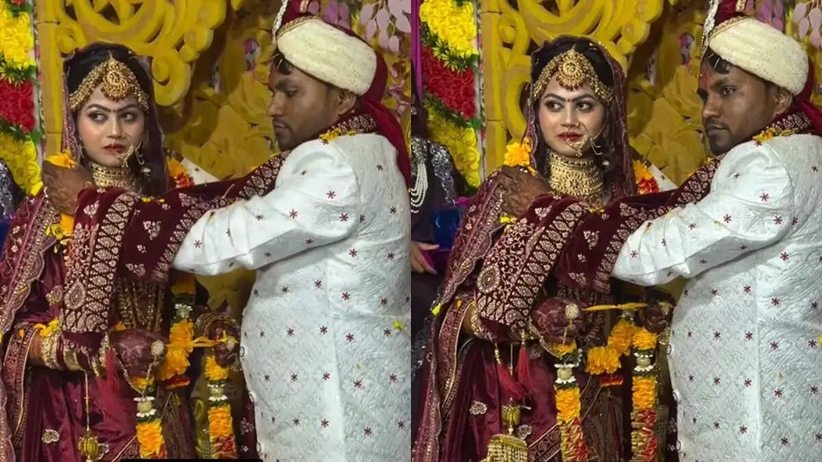 दुल्हन और दूल्हे की जोड़ी ने सोशल मीडिया पर मचाई धूम