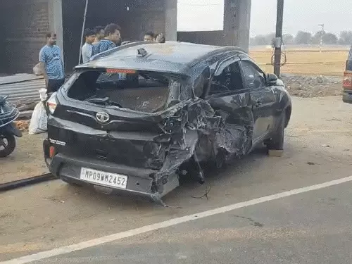 गुना में सड़क दुर्घटना: एक की मौत, तीन घायल