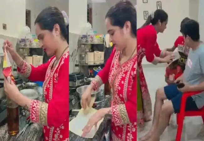 महिला ने सरसों के तेल का हर बूंद का किया अनोखा इस्तेमाल, वीडियो हुआ वायरल