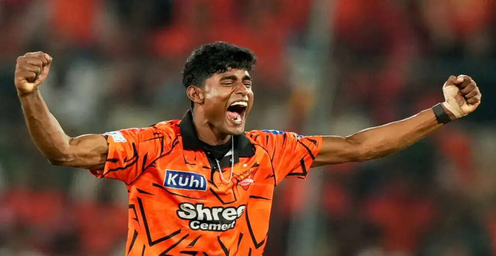 साकिब हुसैन ने IPL में शानदार डेब्यू किया, SRH ने RR को हराया