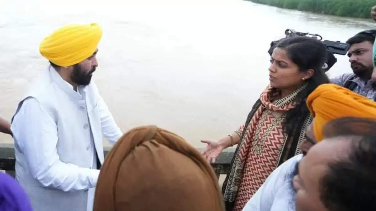 पंजाब में बाढ़ राहत कार्यों की समीक्षा करते मुख्यमंत्री भगवंत मान