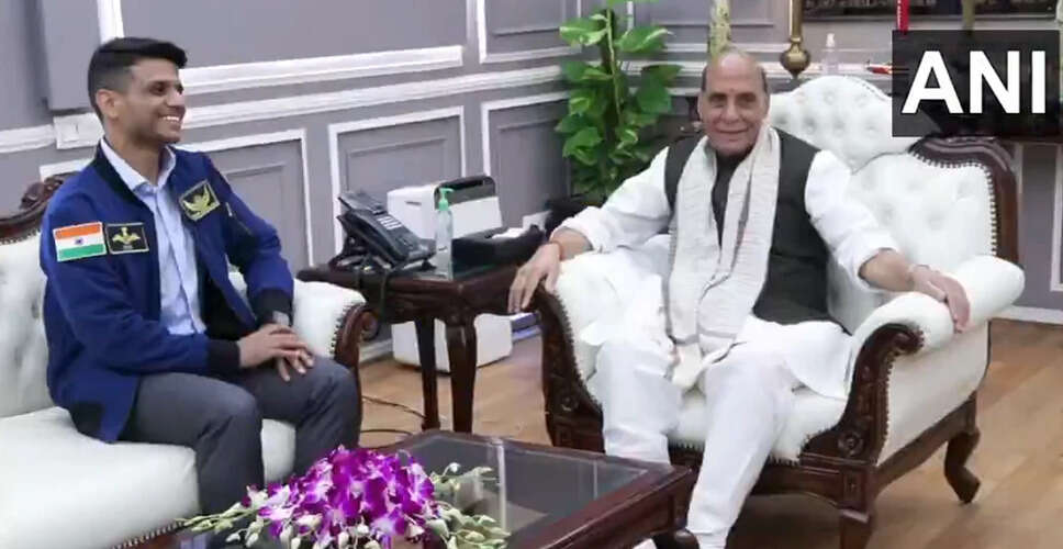 अंतरिक्ष यात्री शुभांशु शुक्ला की सफल वापसी पर राजनाथ सिंह से मुलाकात