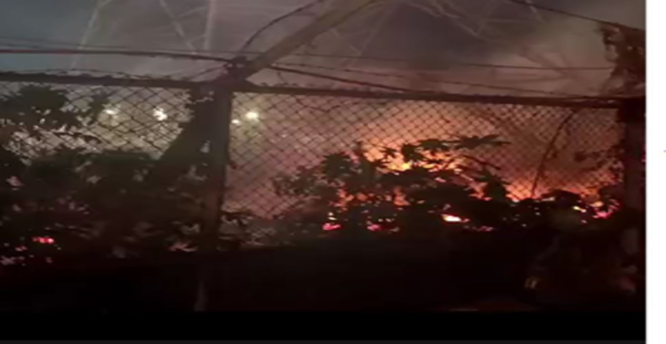 देहरादून के आईएसबीटी में बिजलीघर के अंदर झाड़ियों में लगी आग, पुलिस और फायर ब्रिगेड ने काबू पाया