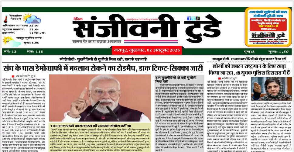 आज का अखबार: 02 अक्टूबर 2025 का विशेष संस्करण