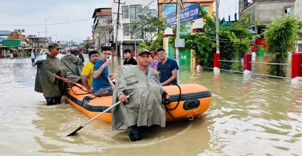 मणिपुर में बाढ़ से पहली मौत, राहत कार्य जारी