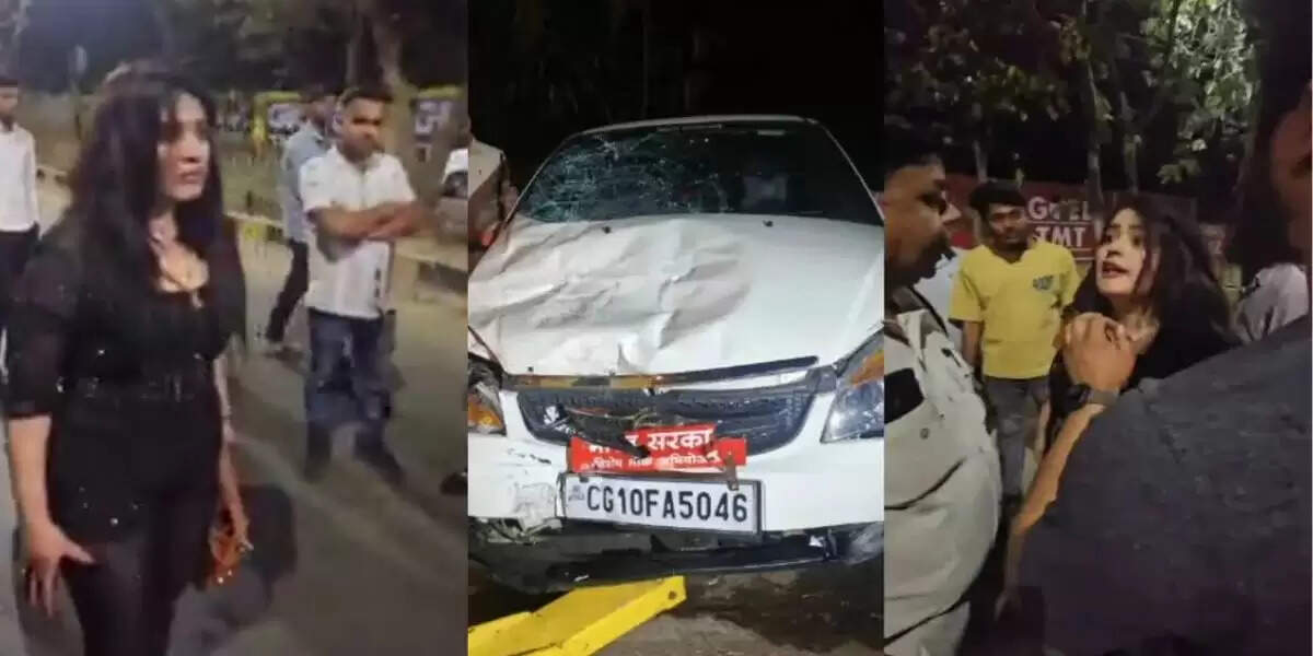 रायपुर में नशे में धुत लड़की का हंगामा, पुलिस ने किया हिरासत में
