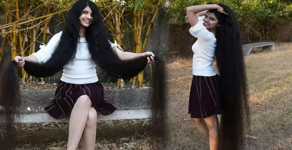 17 वर्षीय निलांशी पटेल के 6 फीट 3 इंच लंबे बालों का रहस्य