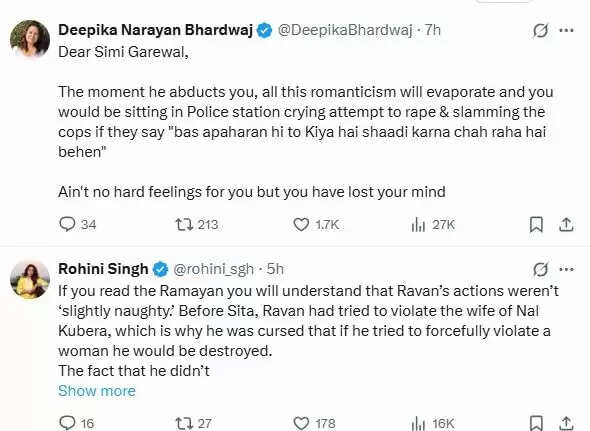 सिमी ग्रेवाल का रावण पर विवादास्पद बयान, सांसदों से ज्यादा पढ़ा-लिखा बताया