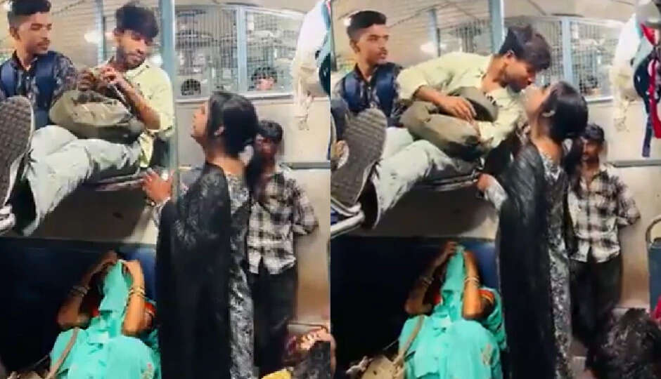 ट्रेन में किन्नर के साथ युवक की मजेदार बातचीत का वीडियो वायरल
