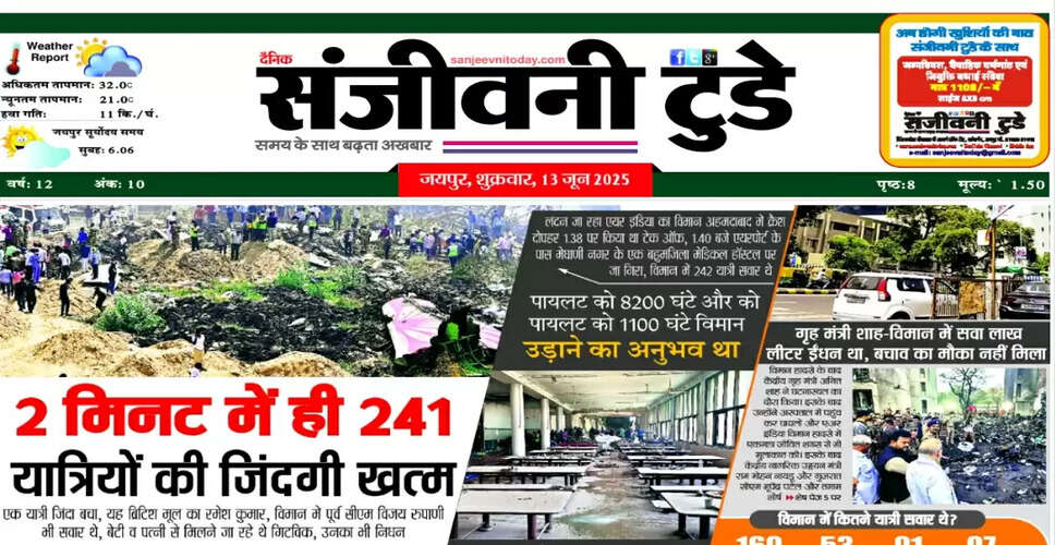 आज का ई-पेपर: 13 जून 2025 का विशेष अंक