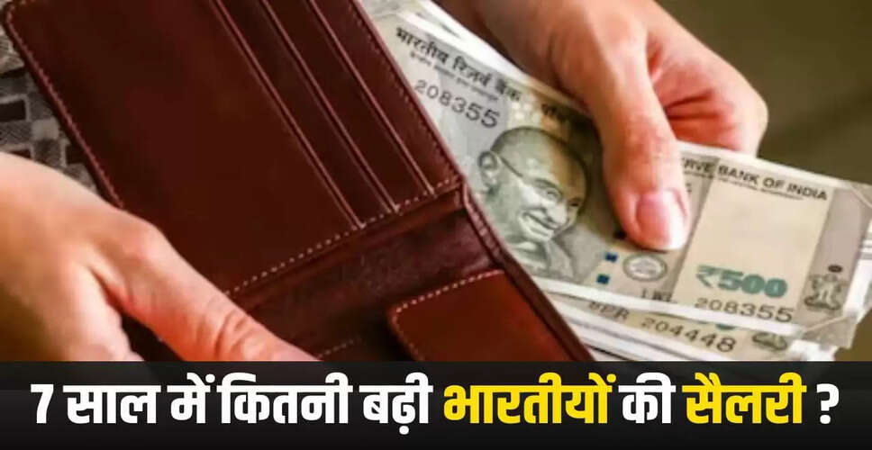 भारतीयों की औसत मासिक सैलरी में 7 साल में मामूली वृद्धि