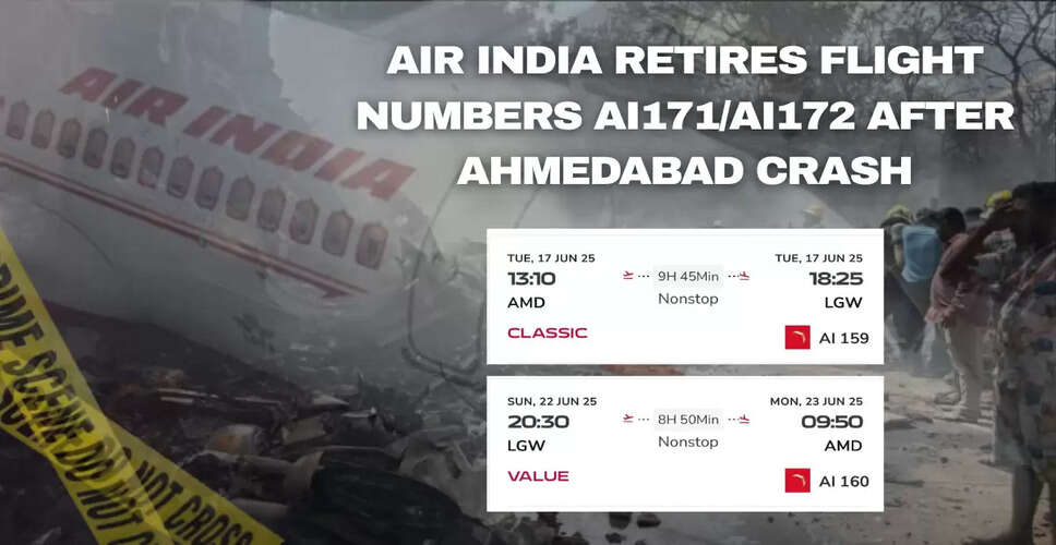 Air India Flight AI171 और AI172 का रिटायरमेंट: लंदन-आहमदाबाद रूट पर नई उड़ानें