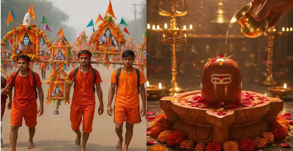 सावन में कावड़ यात्रा: जल चढ़ाने की तिथियाँ और महत्व