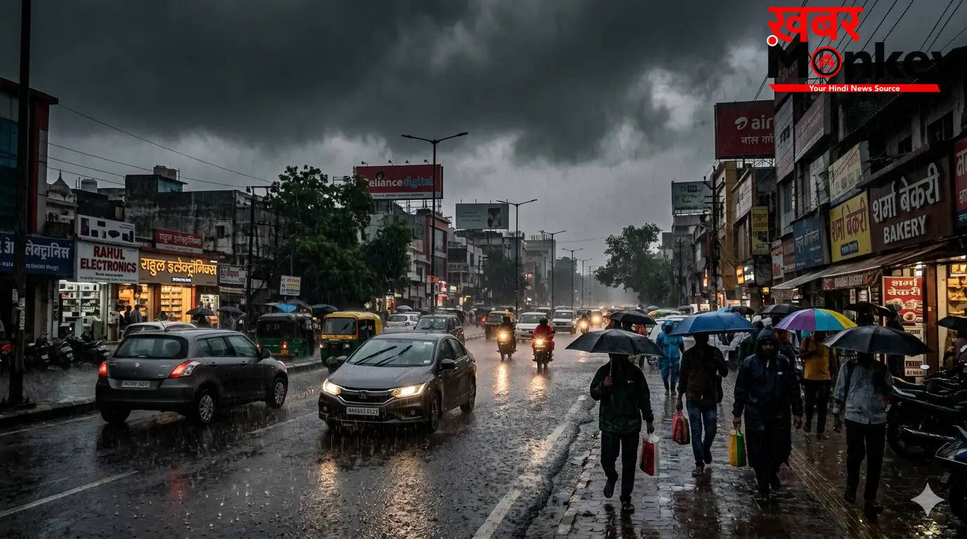 लखनऊ में मौसम में अचानक बदलाव, तेज बारिश से दिन में छाया अंधेरा
