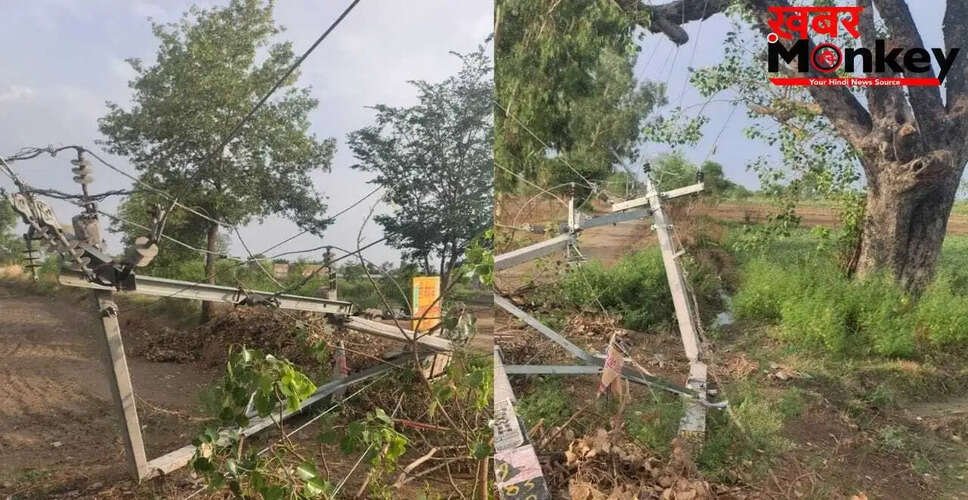 ग्रेटर नोएडा में तूफान से बिजली व्यवस्था में भारी बाधा