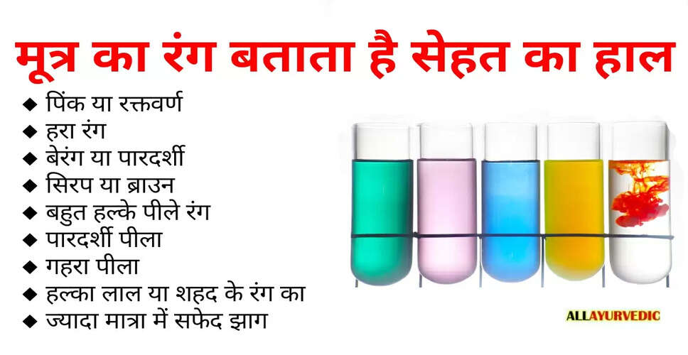 मूत्र के रंग से जानें अपनी सेहत का हाल