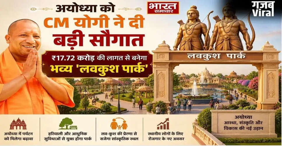 अयोध्या में बनेगा भव्य &lsquo;लवकुश थीम पार्क&rsquo;, योगी आदित्यनाथ ने दी सौगात