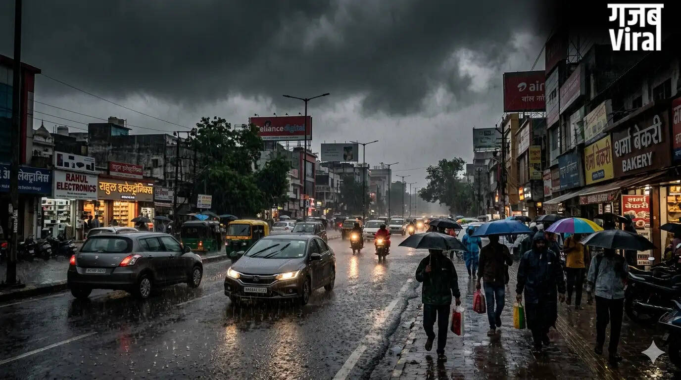 लखनऊ में मौसम में अचानक बदलाव, तेज बारिश से दिन में छाया अंधेरा