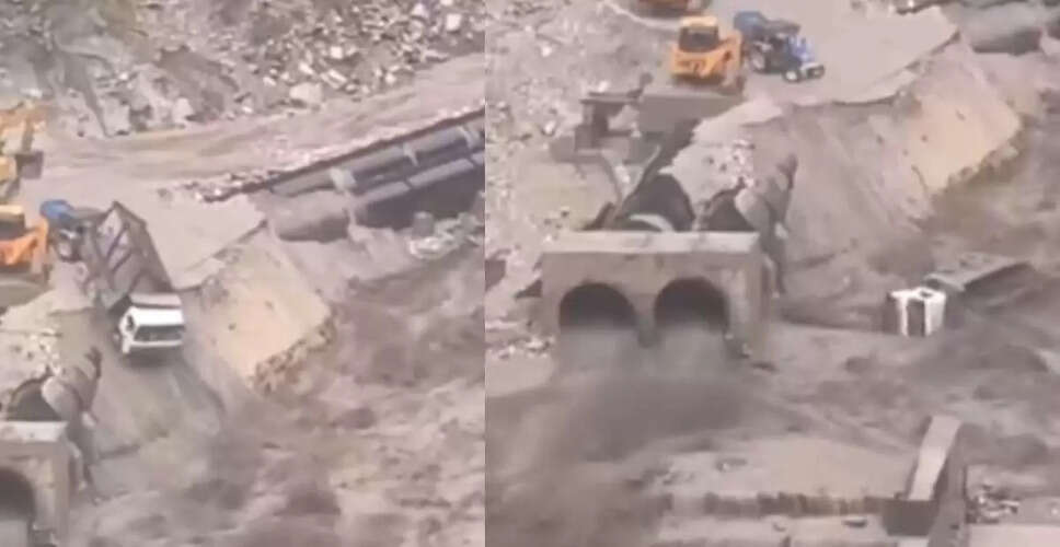 हिमाचल प्रदेश में भारी बारिश से बांध ढहा, बाढ़ में बह गई भारी मशीनें