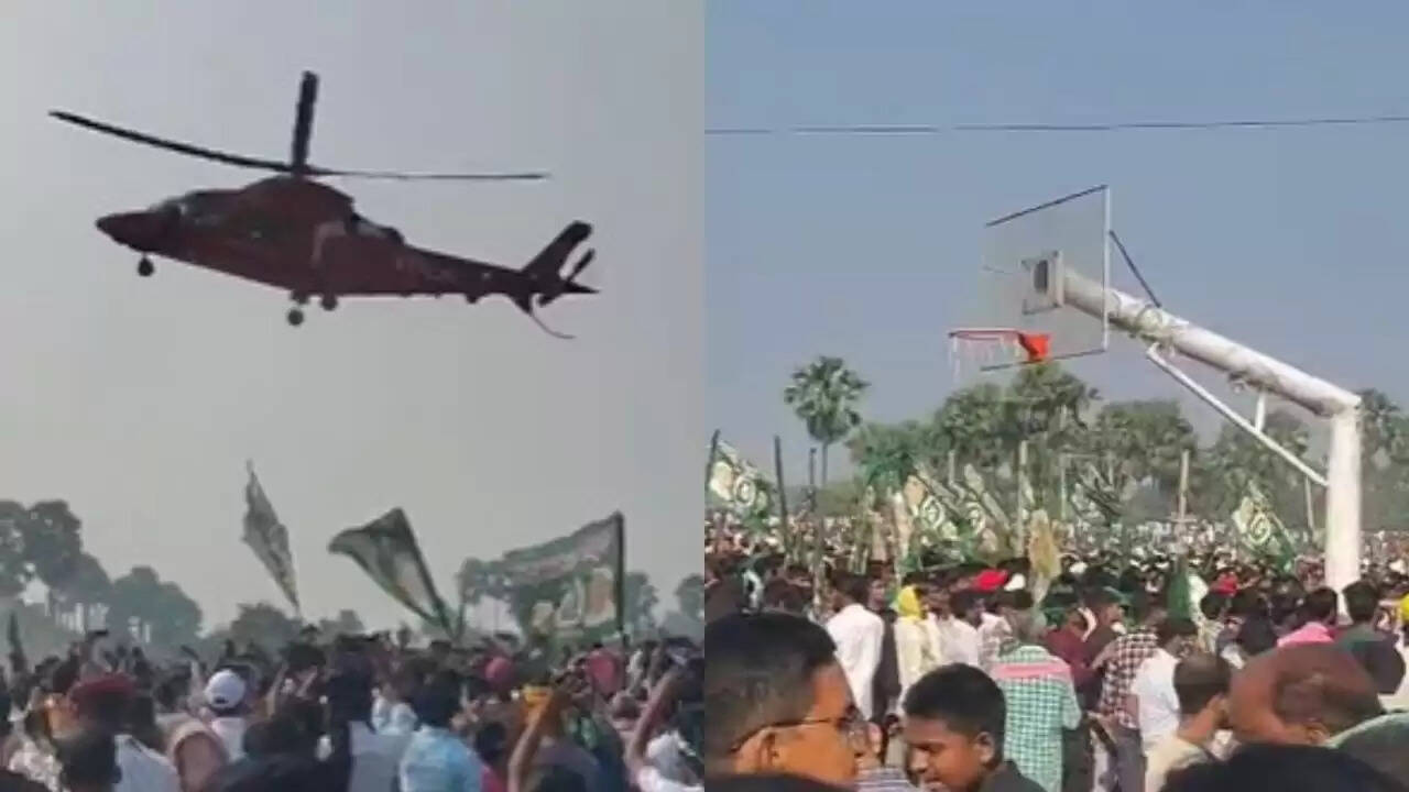 खेसारीलाल यादव की सभा में सम्राट चौधरी का हेलीकॉप्टर विवाद