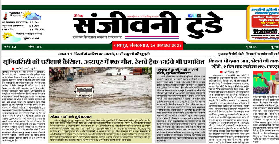 आज का ई-पेपर: 26 अगस्त 2025 का अंक