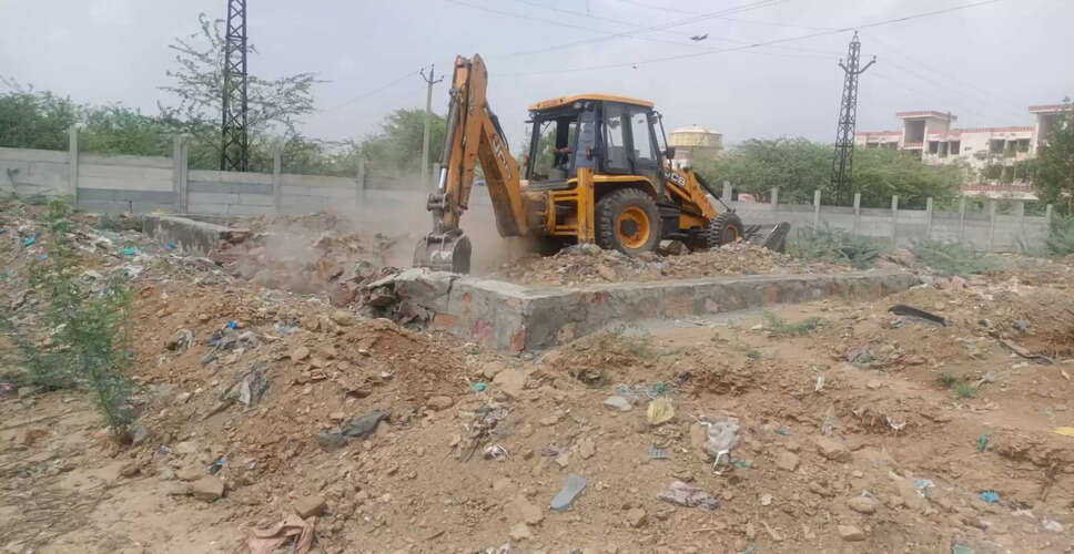 जयपुर विकास प्राधिकरण ने अतिक्रमण मुक्त की 15 बीघा सरकारी भूमि