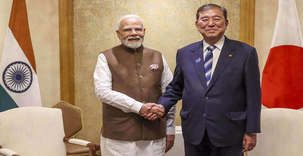 जापान ने भारत में 10 ट्रिलियन येन का निवेश करने की योजना की घोषणा की