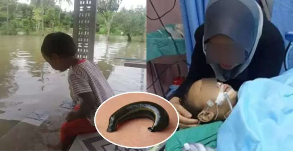 बाढ़ के पानी में खेलना: बच्चे की जान पर बन आई मुसीबत