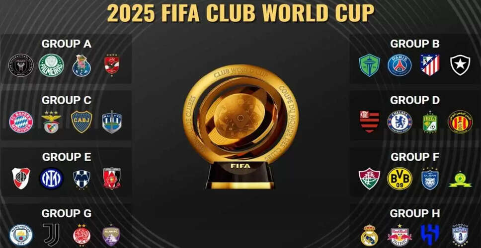 FIFA क्लब वर्ल्ड कप 2025: सभी समूहों और कार्यक्रम की जानकारी
