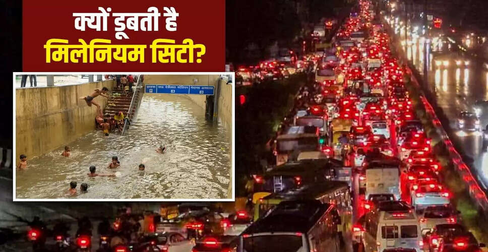 गुरुग्राम में बारिश के दौरान जलभराव का कारण: सर्वे से मिली जानकारी