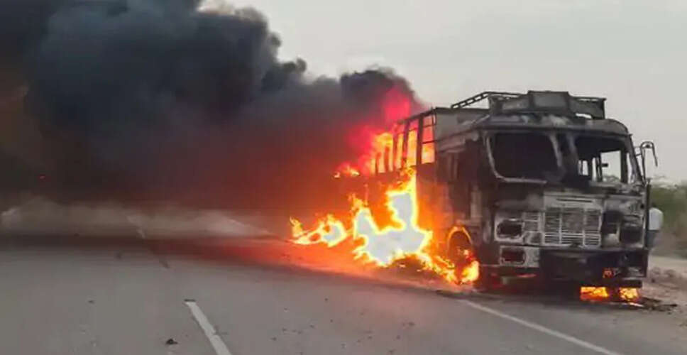 जोधपुर में ट्रक में आग लगने से बड़ा हादसा टला