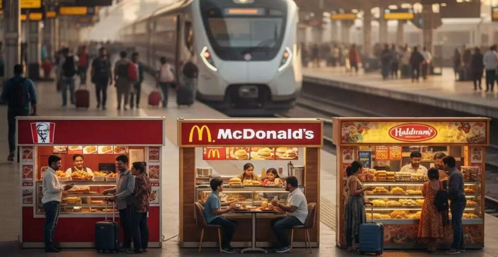 रेलवे स्टेशनों पर KFC और McDonald's का नया स्वाद: यात्रियों के लिए बड़ा बदलाव