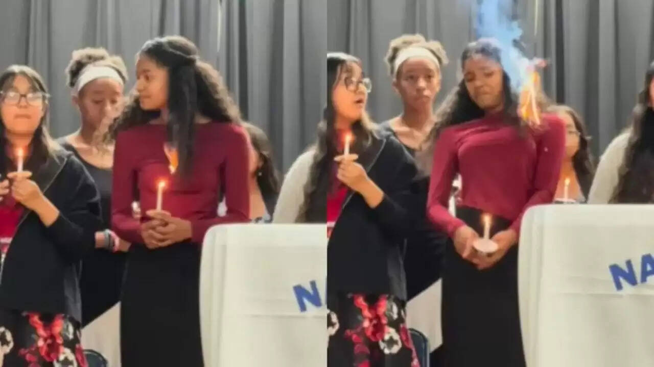 अमेरिका में छात्रा ने आग लगने पर अद्भुत संयम दिखाया, वीडियो हुआ वायरल