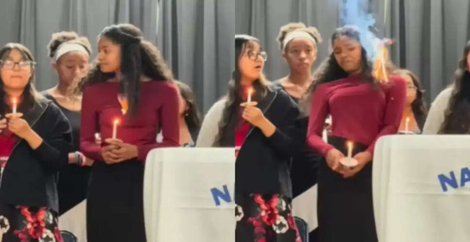 अमेरिका में छात्रा ने आग लगने पर अद्भुत संयम दिखाया, वीडियो हुआ वायरल