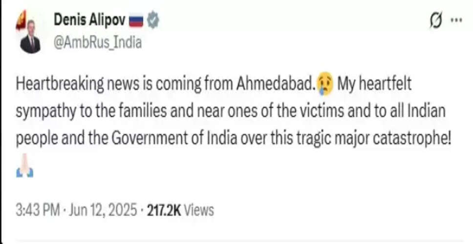 Global Leaders Express Condolences Following Air India Flight Tragedy
