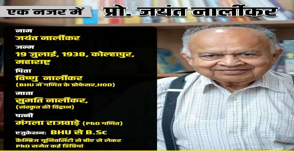 प्रोफेसर जयंत नार्लीकर: विज्ञान के क्षेत्र में अद्वितीय योगदान