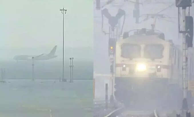 उत्तर भारत में सर्दी और कोहरे का कहर: रेल और हवाई सेवाएं प्रभावित