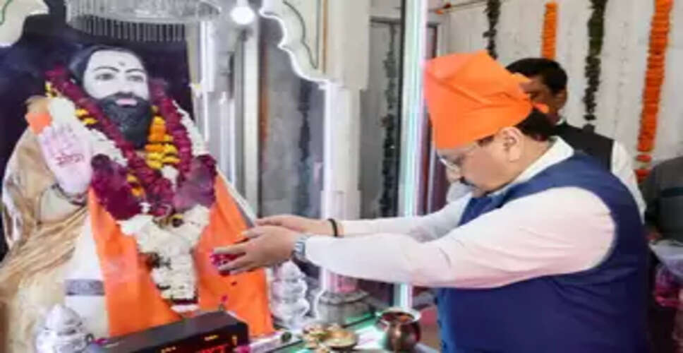 भाजपा अध्यक्ष जेपी नड्डा ने रविदास विश्राम धाम मंदिर में किया दर्शन-पूजन