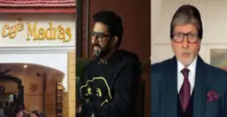 भारत की जीत के बाद बिग बी और अभिषेक ने कैफे मद्रास में दक्षिण भारतीय व्यंजनों का लुत्फ उठाया