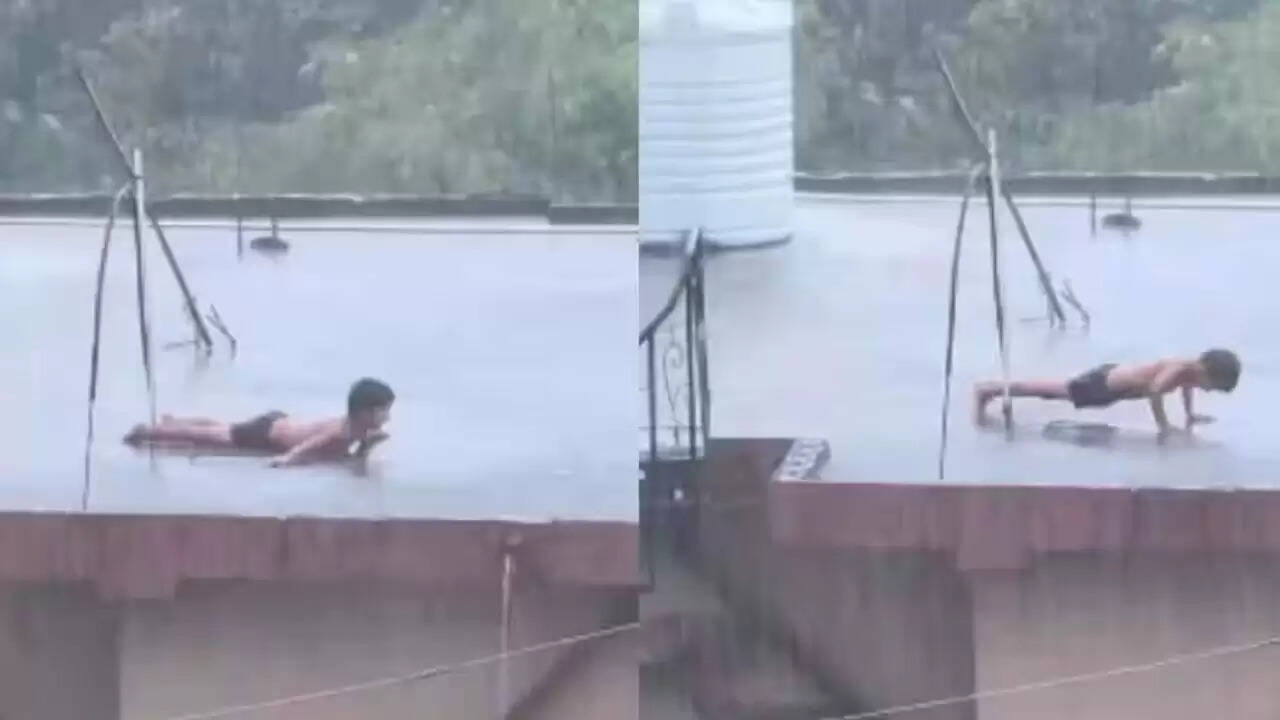 बच्चे की बारिश में मस्ती का वीडियो वायरल, बचपन की यादें ताजा करता है