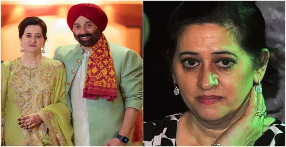 सनी देओल की पत्नी पूजा देओल की मुंबई एयरपोर्ट पर नजर आईं