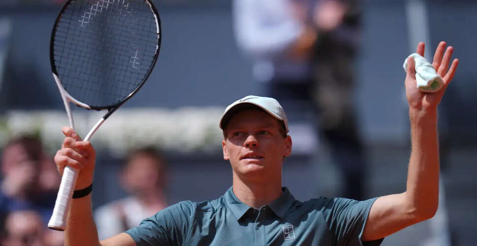 जैनिक सिन्नर ने एटीपी मैड्रिड ओपन में ऐतिहासिक जीत दर्ज की