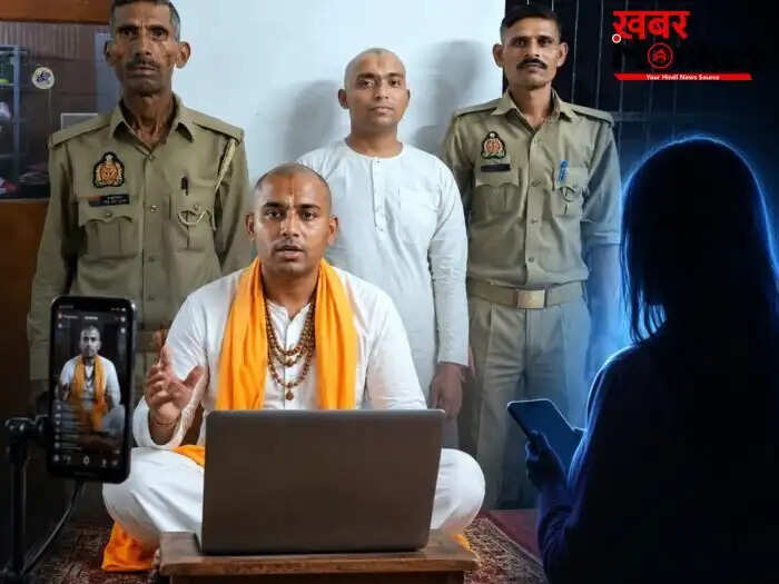 मथुरा में फर्जी साधु गिरफ्तार: ऑनलाइन प्रवचन से युवतियों को फंसाता था