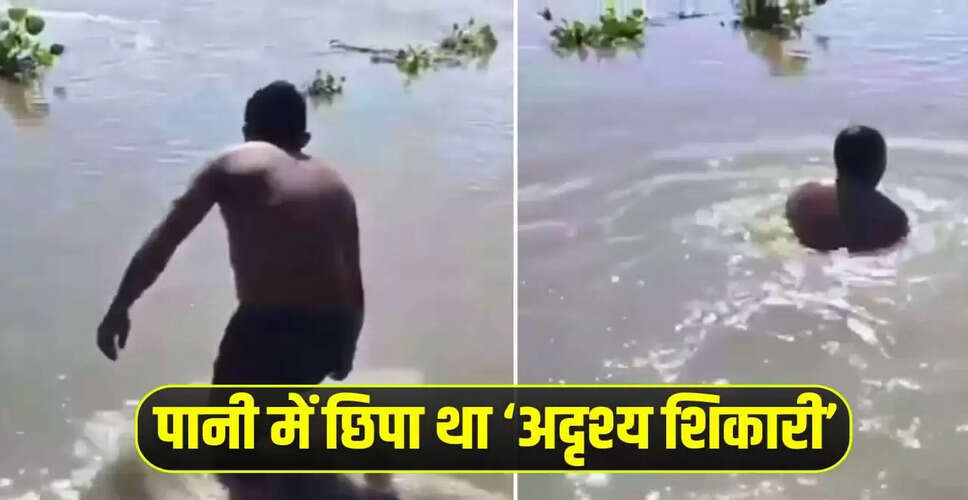 मगरमच्छ के हमले का खौफनाक वीडियो हुआ वायरल