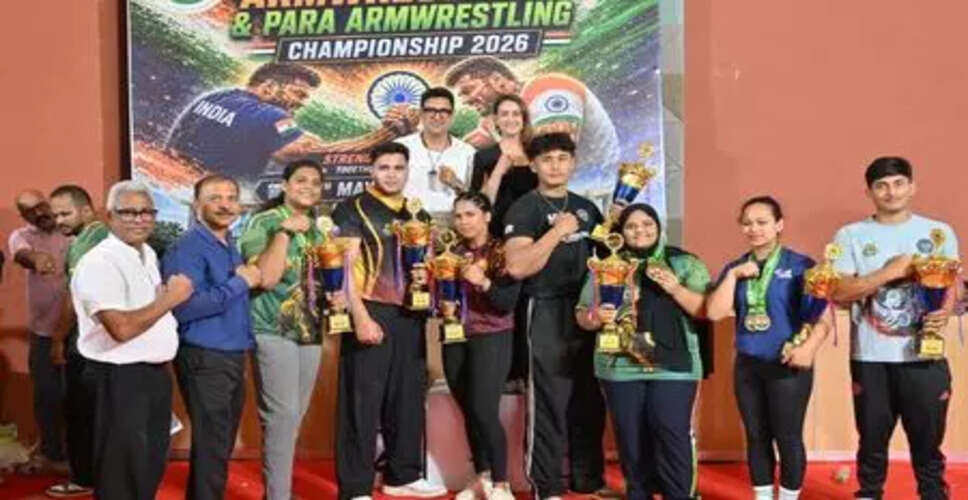 केरल ने राष्ट्रीय आर्मव्रेसलिंग चैंपियनशिप में जीती चैंपियनशिप