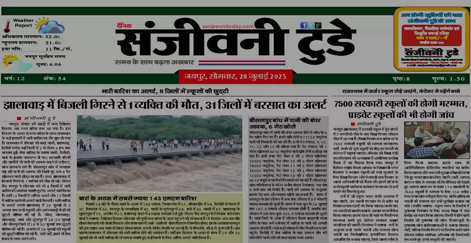 आज का ई-पेपर: 28 जुलाई 2025 का अंक