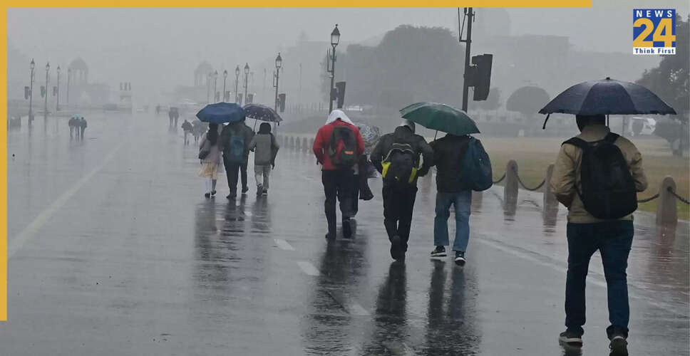 दिल्ली-एनसीआर में बारिश का येलो अलर्ट, हिमाचल और उत्तराखंड में बाढ़ की चेतावनी