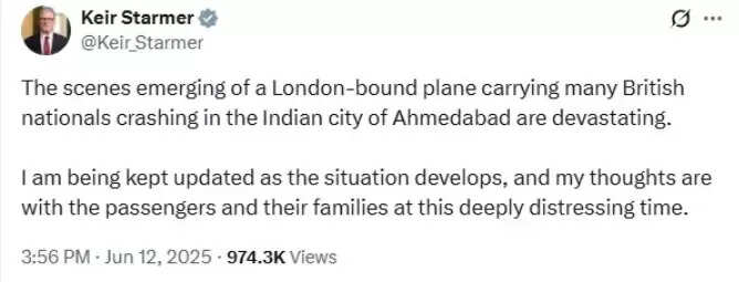 Global Leaders Express Condolences Following Air India Flight Tragedy