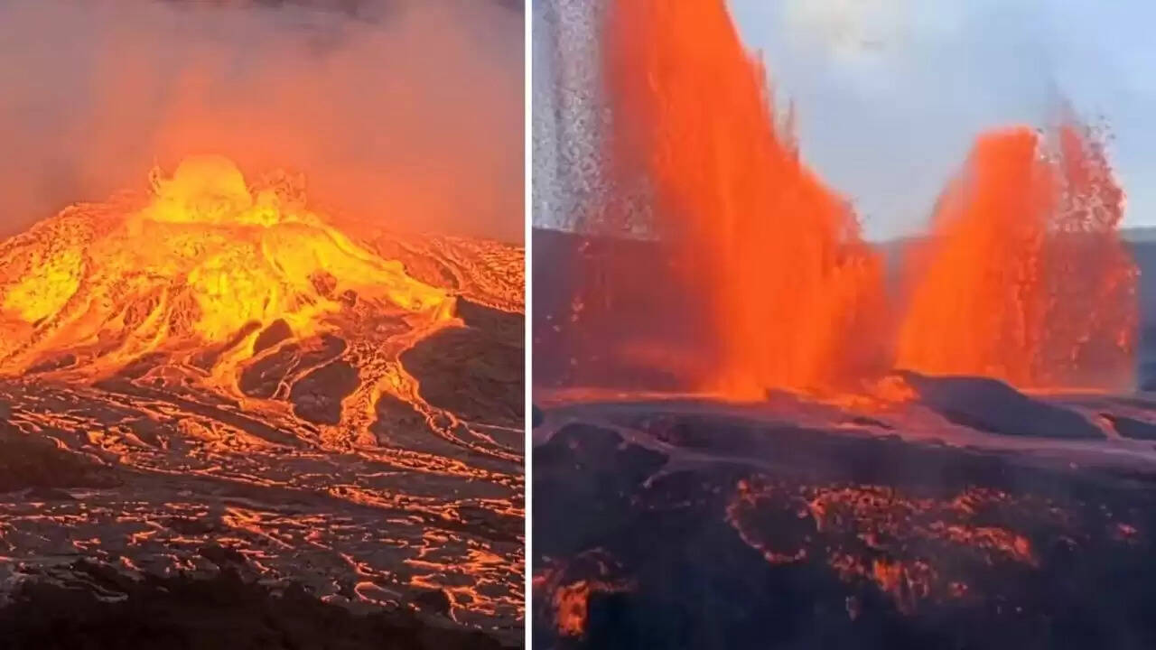 किलाउआ ज्वालामुखी का विस्फोट: लावा के फव्वारे 300 फीट ऊंचे